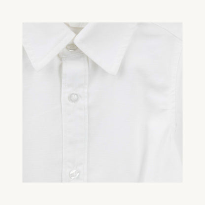 Jackson S/S Formal Romper - White – children's product by Designer Kidz | Aster & Ruby