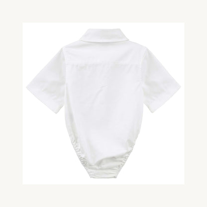 Jackson S/S Formal Romper - White – children's product by Designer Kidz | Aster & Ruby