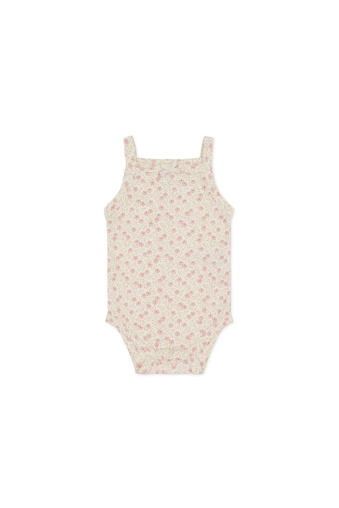 Jamie Kay Organic Cotton Bridget Singlet Bodysuit - Emmy Egret - Aster & Ruby