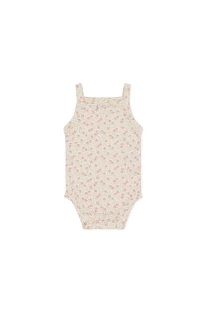 Jamie Kay Organic Cotton Bridget Singlet Bodysuit - Emmy Egret - Aster & Ruby