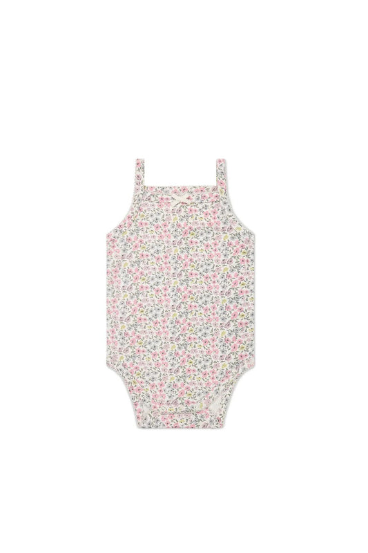 Jamie Kay Organic Cotton Bridget Singlet Bodysuit - Fifi Mini Slightly Pink - Aster & Ruby