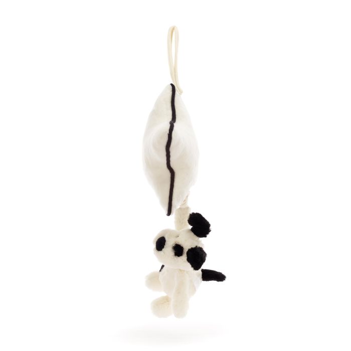 Jellycat Bashful Black & Cream Puppy Music Pull - Aster & Ruby