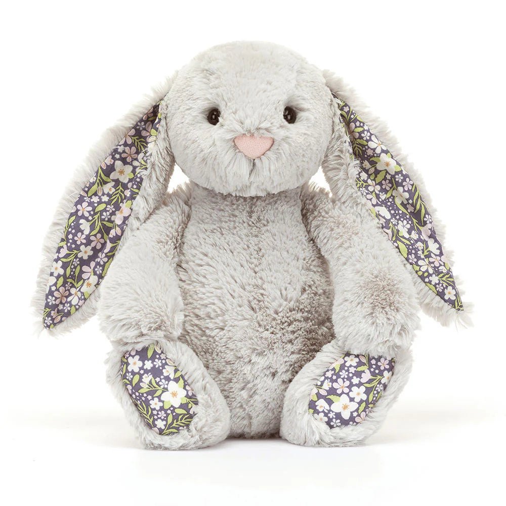 Jellycat Blossom Silver Bunny 'Bloom' - Aster & Ruby