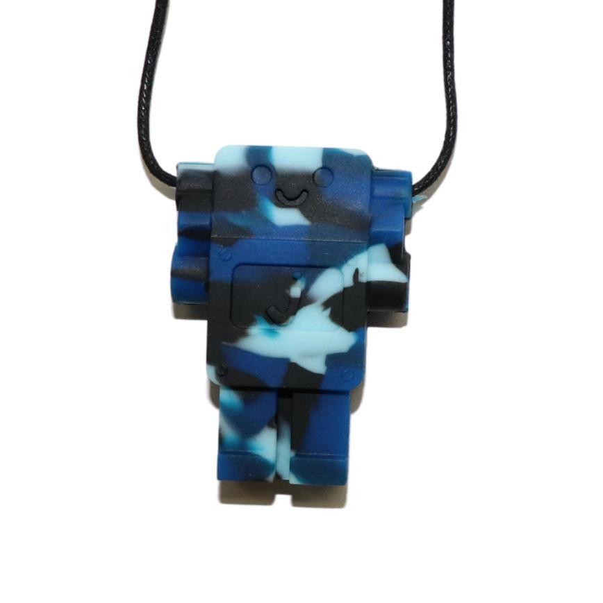 Jellystone Robot Chew Pendant Marine Camo - Aster & Ruby