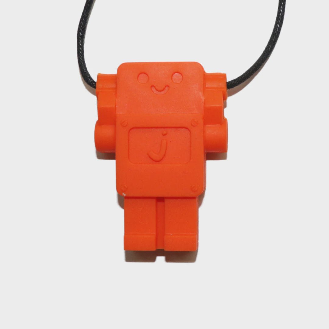 Jellystone Robot Chew Pendant Orange-Aster & Ruby