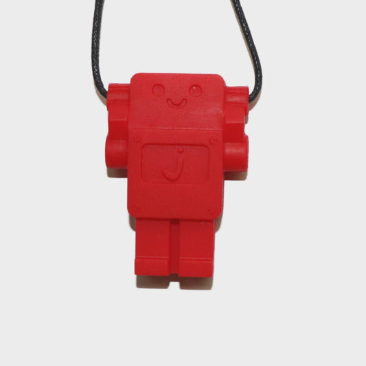 Jellystone Robot Chew Pendant Red - Aster & Ruby