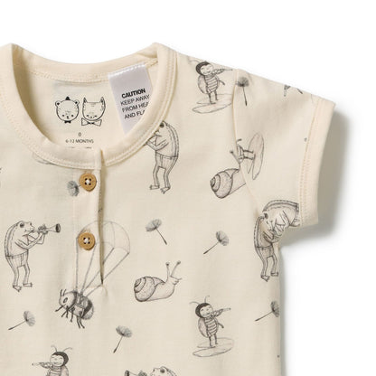 Whispering Willows Organic Henley Bodysuit