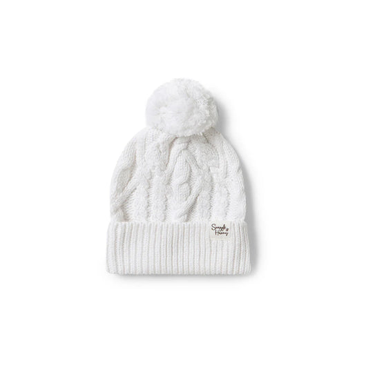 White Organic Baby Knit Beanie