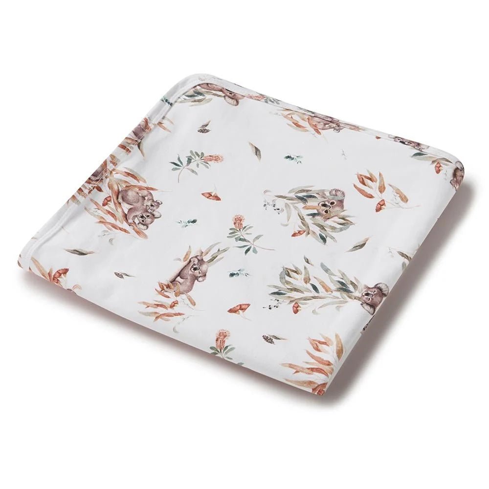 Koala Organic Jersey Wrap & Beanie Set - Aster & Ruby