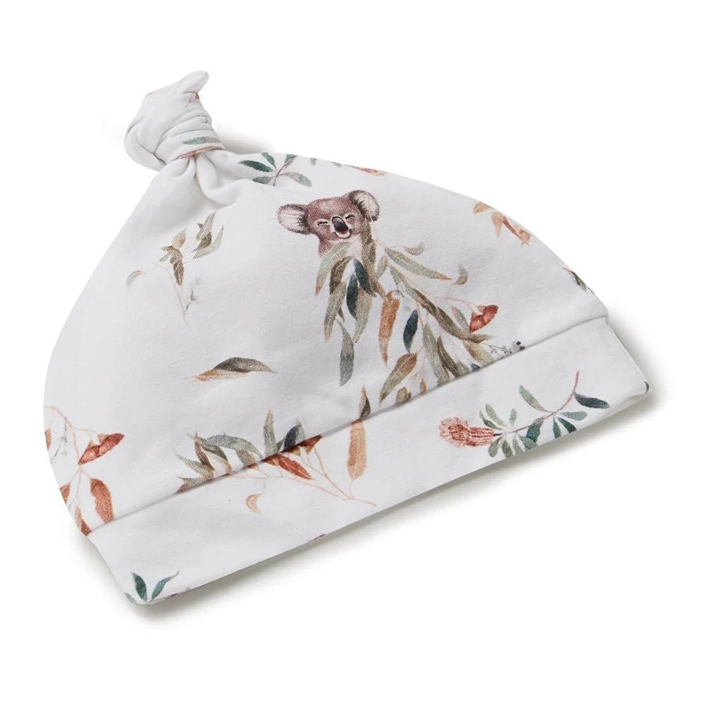 Koala Organic Jersey Wrap & Beanie Set - Aster & Ruby