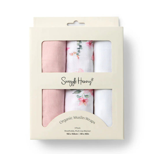 Large Organic Muslin Wraps 3 Pack - Milk/Camille/Fairytale - Aster & Ruby