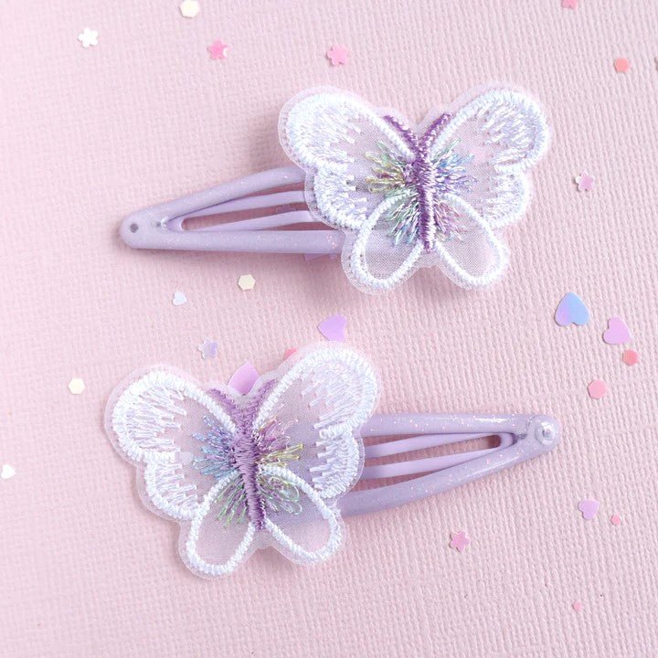 Lauren Hinkley Flutter by Butterfly Purple Clips-Aster & Ruby