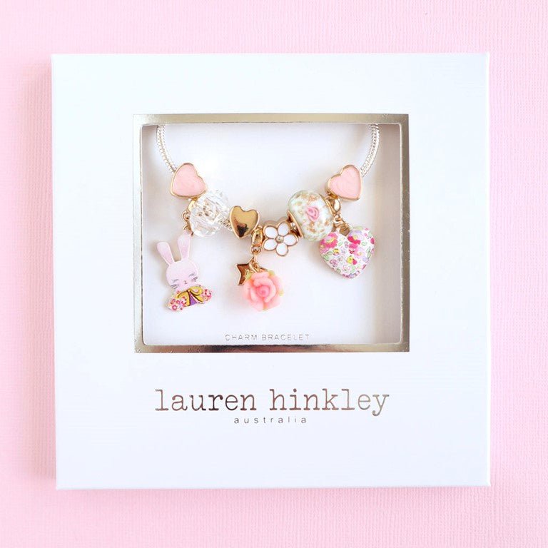 Lauren Hinkley Petit Fleur Bunbun Charm Bracelet-Aster & Ruby