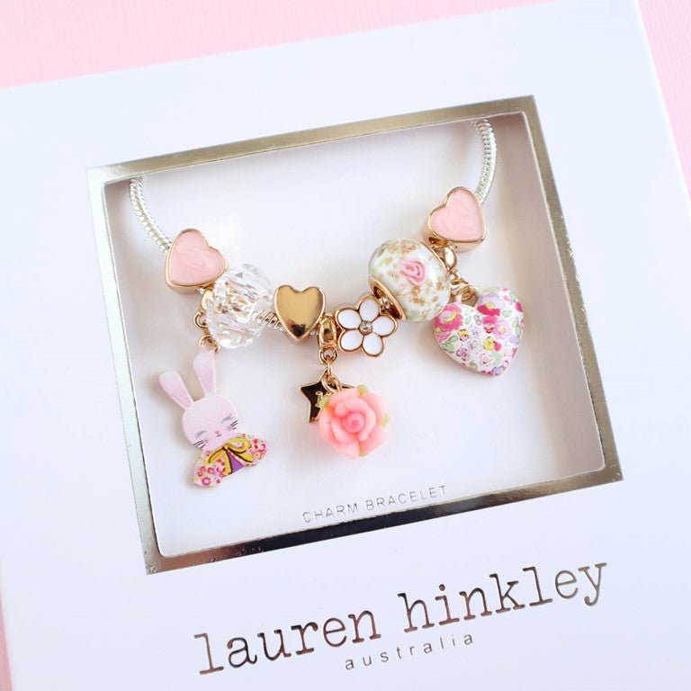 Lauren Hinkley Petit Fleur Bunbun Charm Bracelet-Aster & Ruby