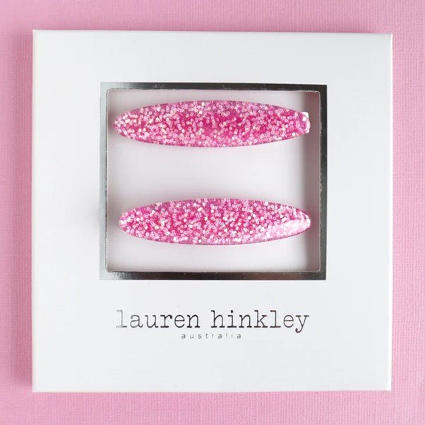 Lauren Hinkley Pink Sparkle Clips-Aster & Ruby