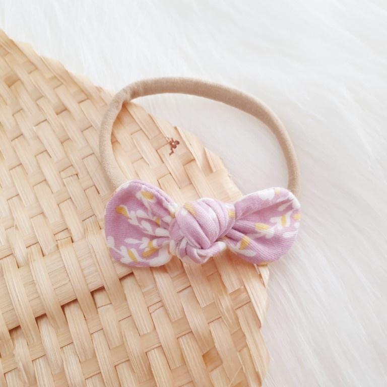 Lavender Days Mini Bow Headband-Aster & Ruby