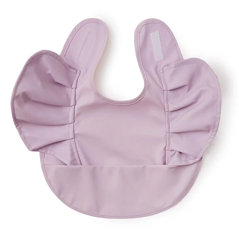 Lavender Frill Snuggle Bib - Aster & Ruby