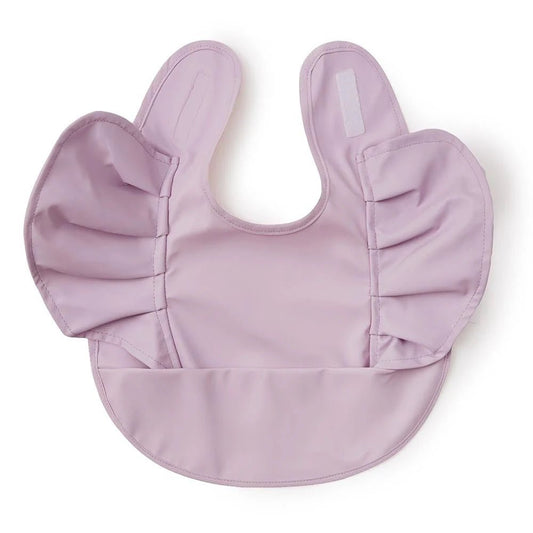 Lavender Frill Snuggle Bib - Aster & Ruby