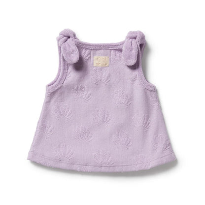 Lavender Shells Organic Terry Singlet - Aster & Ruby