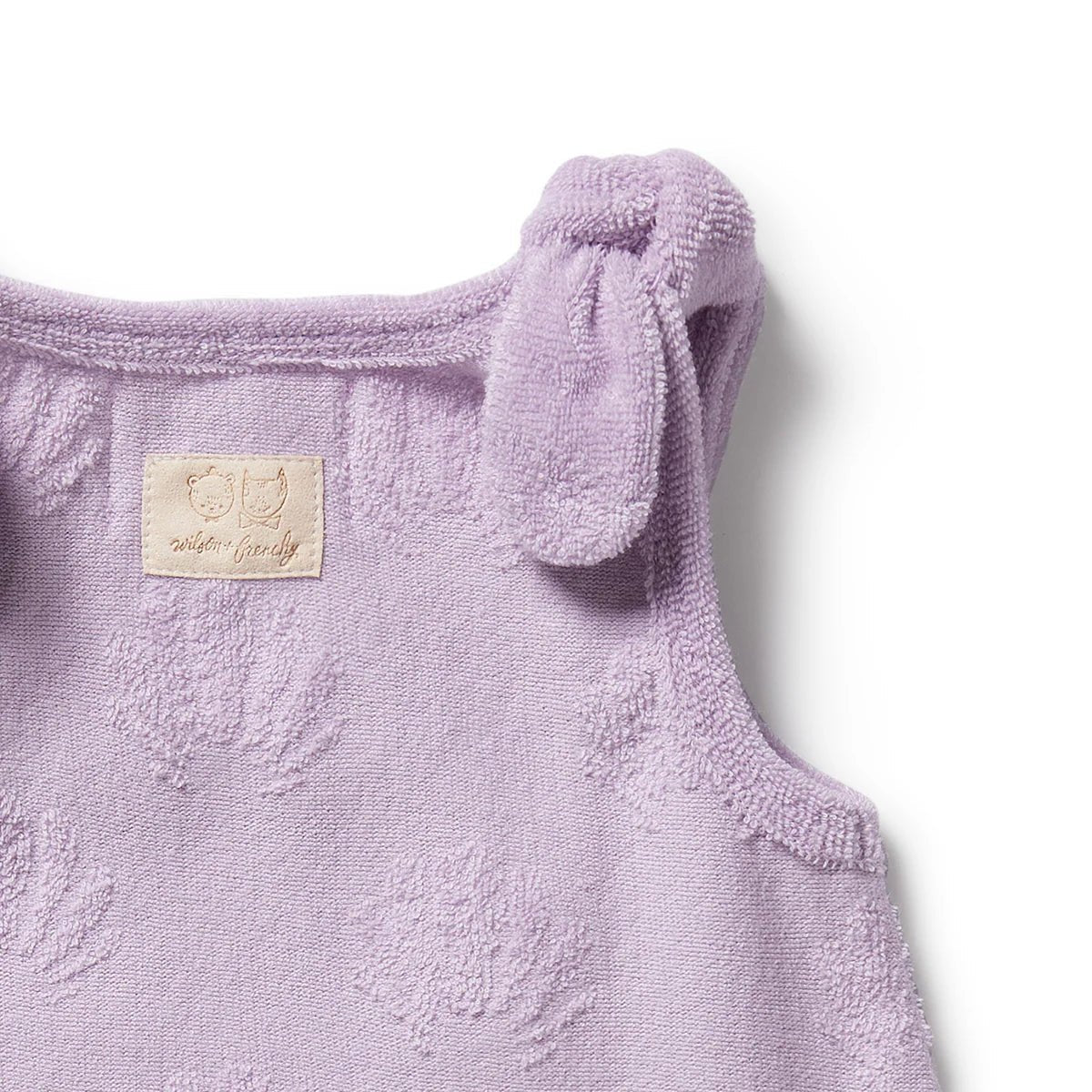 Lavender Shells Organic Terry Singlet - Aster & Ruby