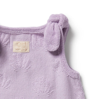Lavender Shells Organic Terry Singlet - Aster & Ruby