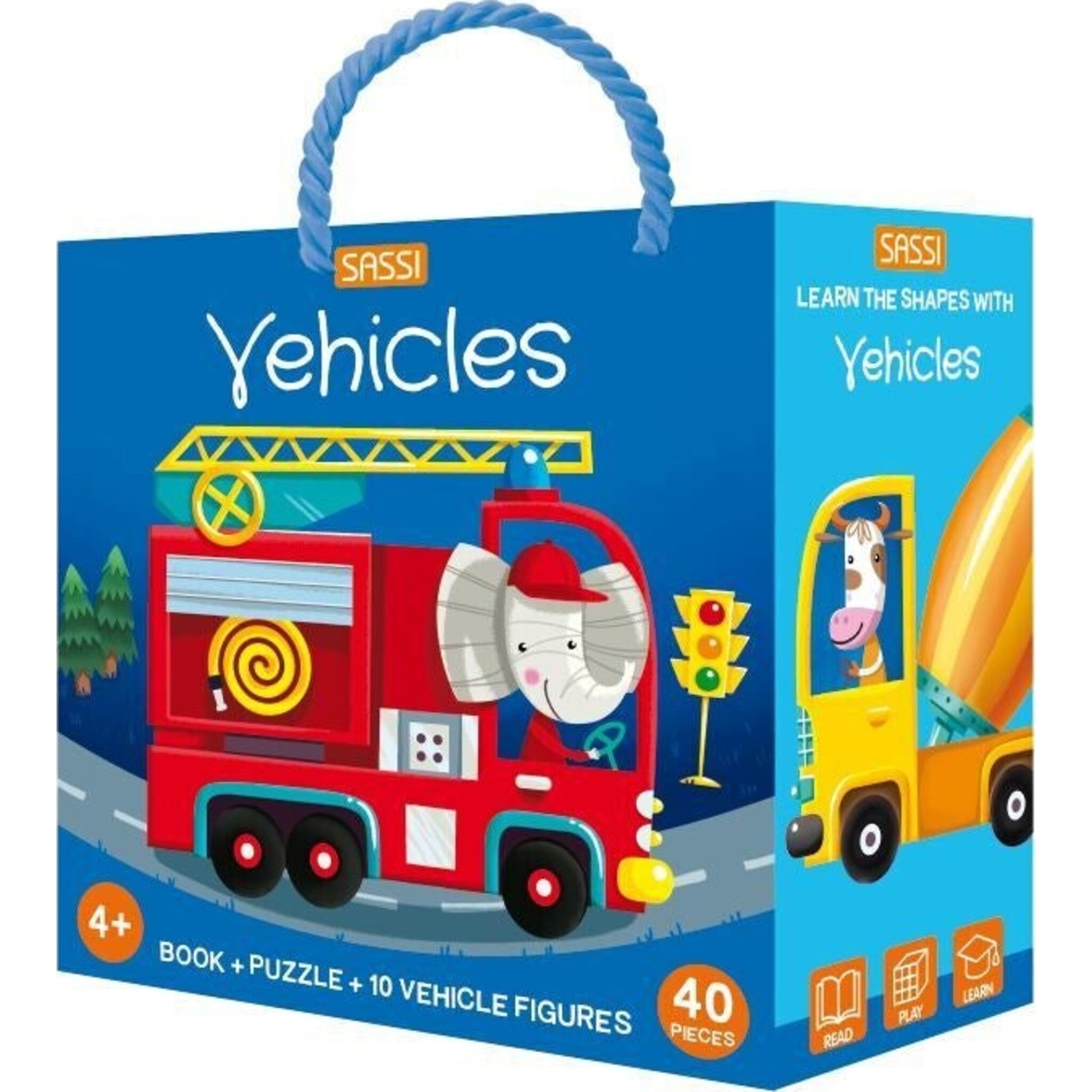 Learn Shapes with Vehicles 3D Puzzle & Book Set – children's product by Sassi | Aster & Ruby