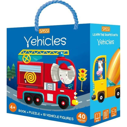 Learn Shapes with Vehicles 3D Puzzle & Book Set – children's product by Sassi | Aster & Ruby