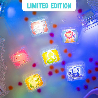 Limited Edition Light - Up Cubes, 6 - Pack Zoo Animals - Aster & Ruby