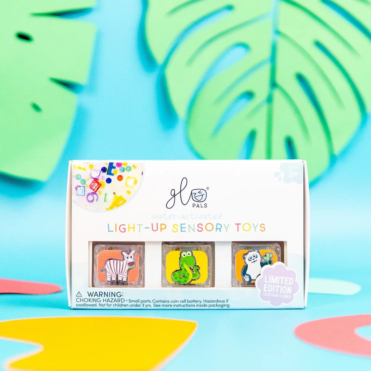 Limited Edition Light - Up Cubes, 6 - Pack Zoo Animals - Aster & Ruby