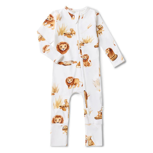 Lion Organic Snugglesuit Convertible Romper - Aster & Ruby