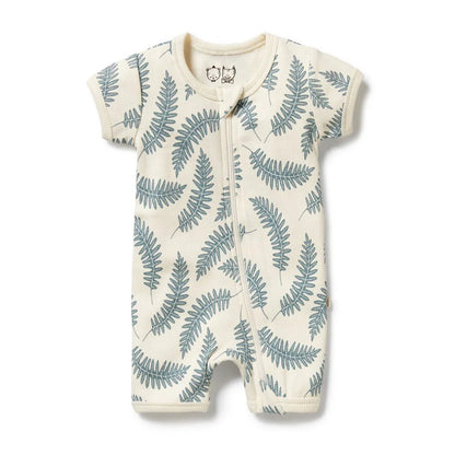 Little Fronds Organic Boyleg Zipsuit - Aster & Ruby
