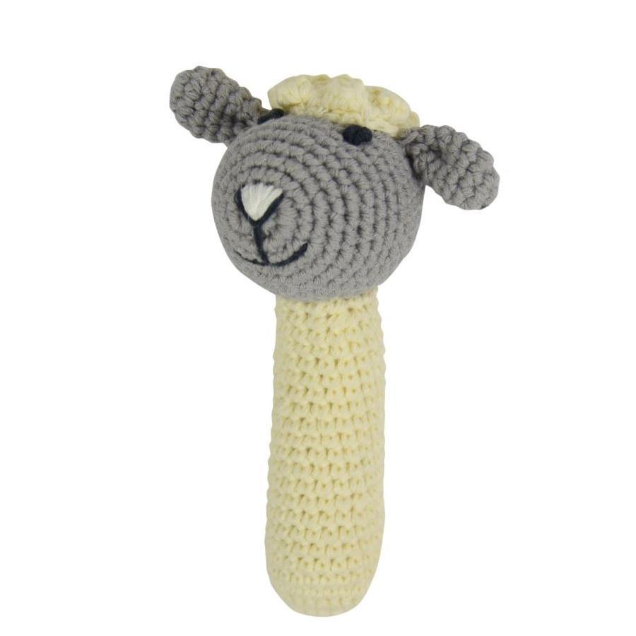 Little Lamb Crochet Rattle-Aster & Ruby