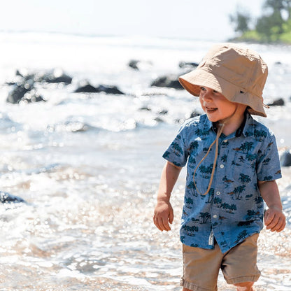 Little Renegade Sand Bucket Hat-Aster & Ruby