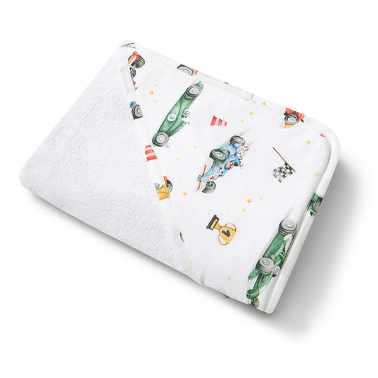 Little Racers Organic Hooded Baby Towel