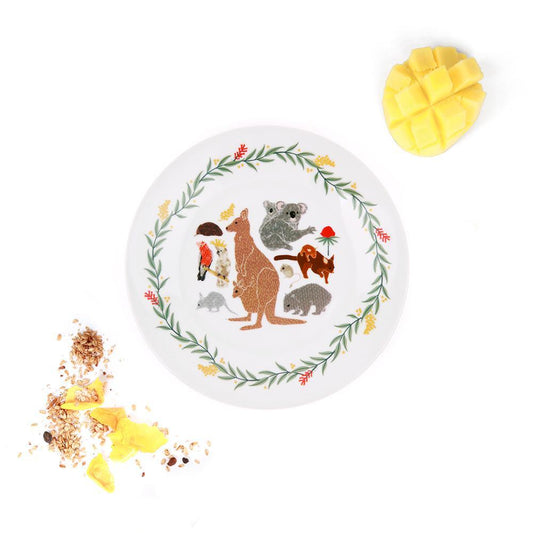 Love Mae Porcelain Plate Australiana-Aster & Ruby