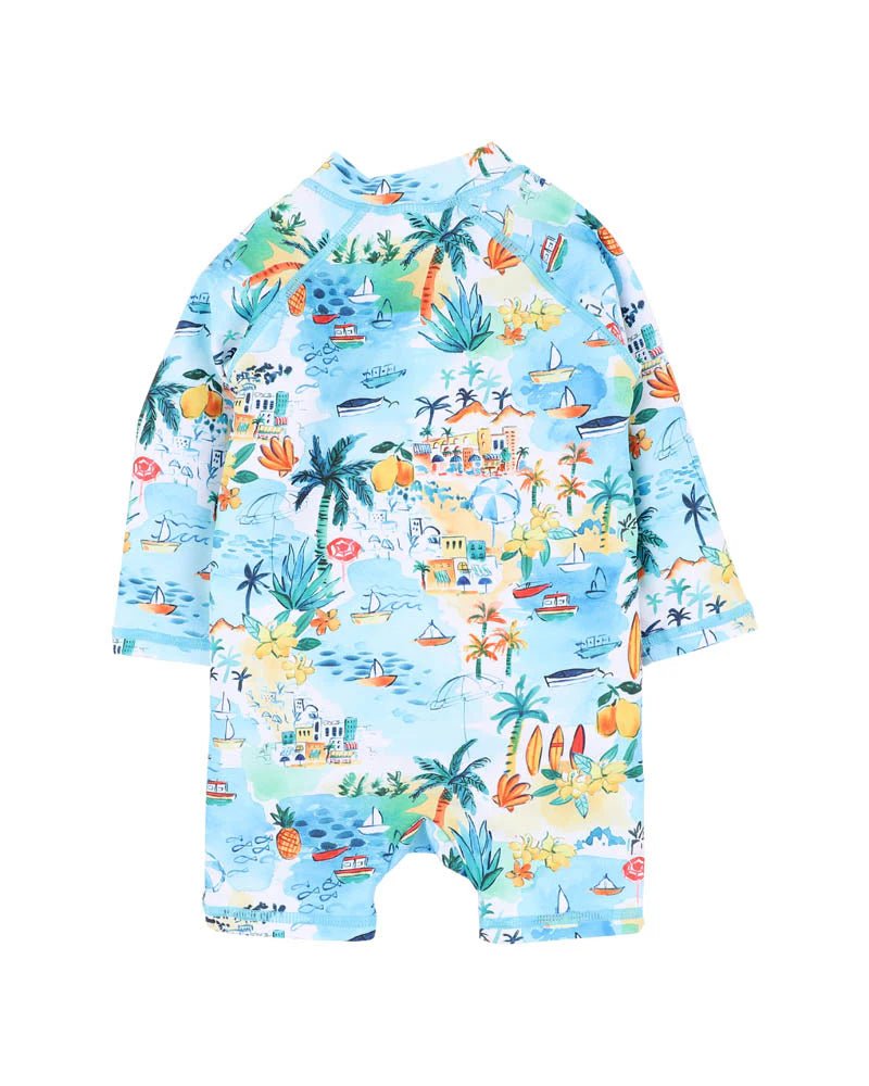 Luca Print Long Sleeve Rash Suit - Aster & Ruby