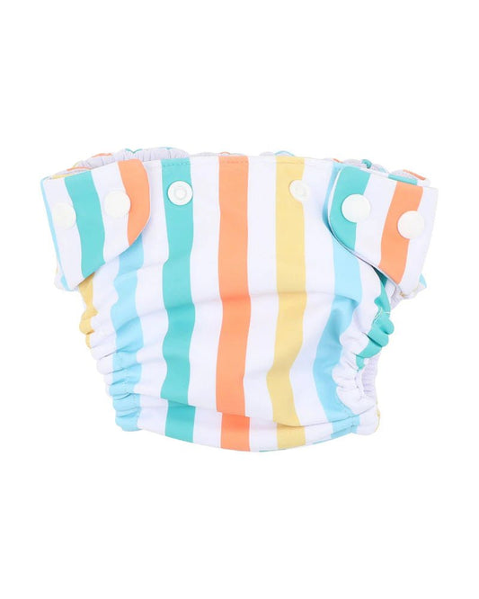 Luca Stripe Aqua Nappy - Aster & Ruby