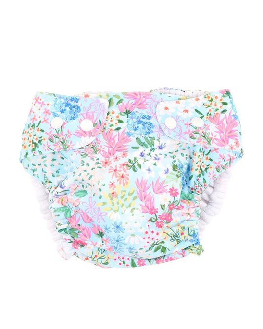 Lula Print Aqua Nappy - Aster & Ruby