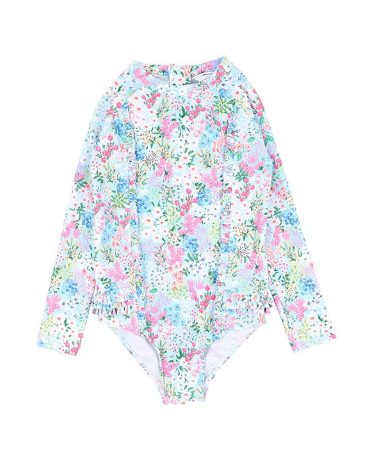 Lula Print Ls Sunsuit 3–10 Yrs - Aster & Ruby
