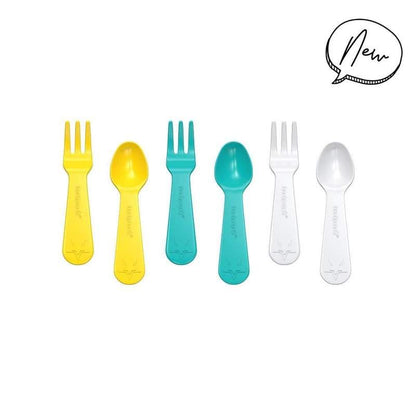 Lunch Punch Fork & Spoon Sets Yellow-Aster & Ruby