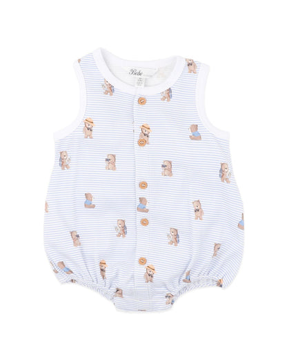 Brady Stripe Organic Button Up Bodysuit