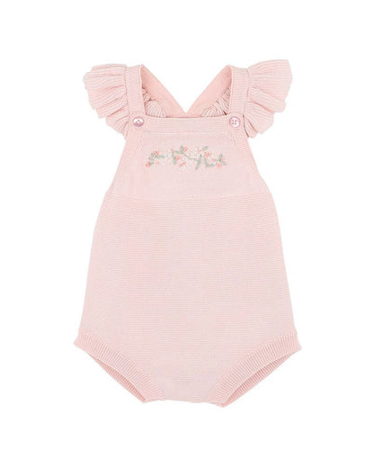 Madelyn Embroidered Organic Knitted Bodysuit - Aster & Ruby