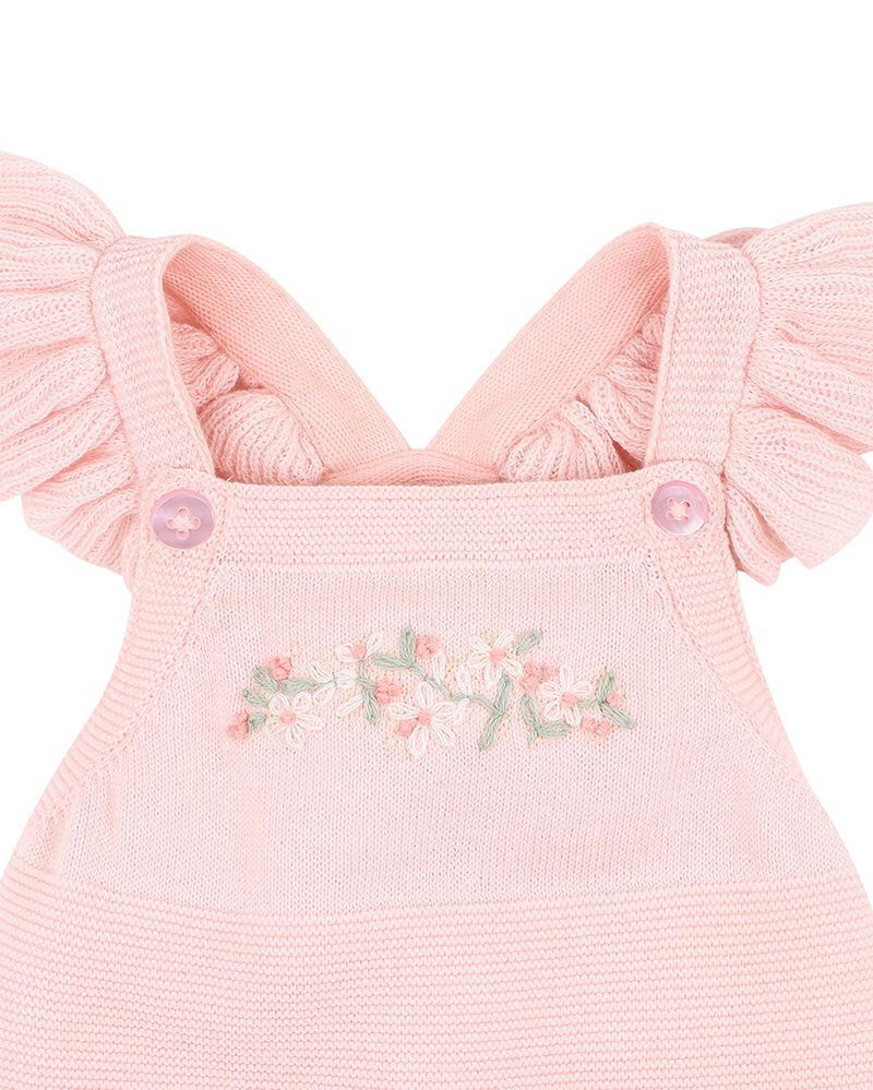 Madelyn Embroidered Organic Knitted Bodysuit - Aster & Ruby