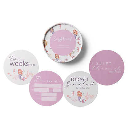 Mermaid & Lilac Reversible Milestone Cards - Aster & Ruby