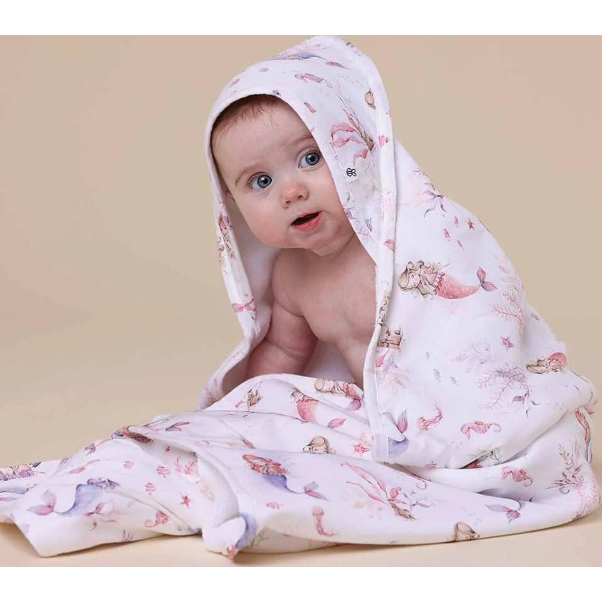 Snuggle Hunny Kids Mermaid Organic Hooded Baby Towel | Aster & Ruby