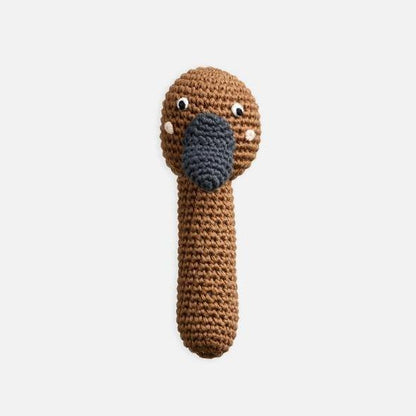 Miann & Co Crochet Hand Rattle Platypus-Aster & Ruby