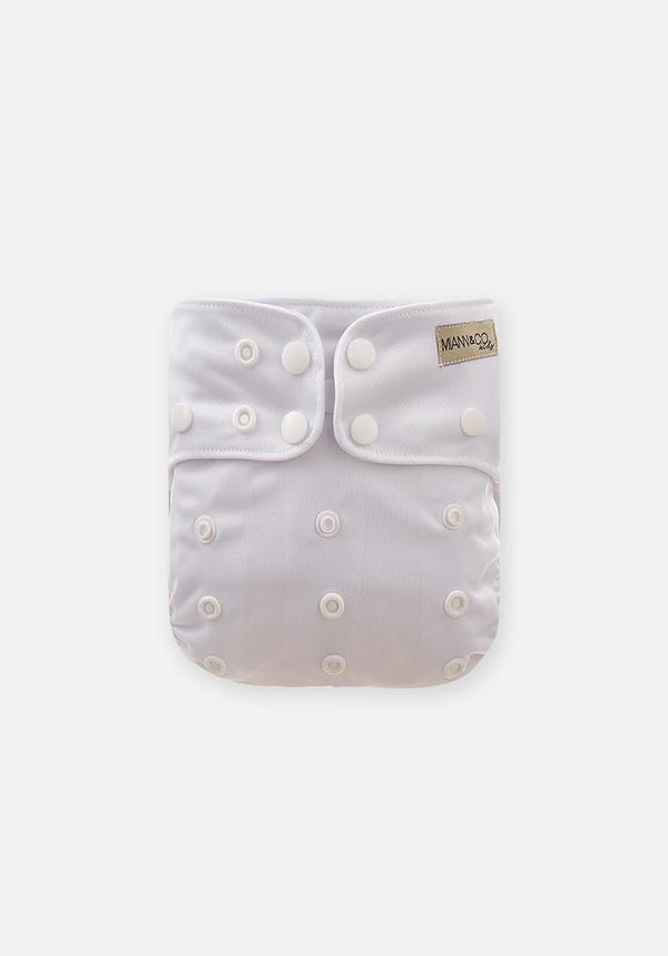 Miann & Co Reusable Cloth Nappy Optic White-Aster & Ruby