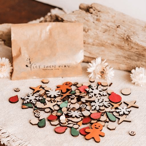 Mini Wooden Christmas Sprinkles-Aster & Ruby