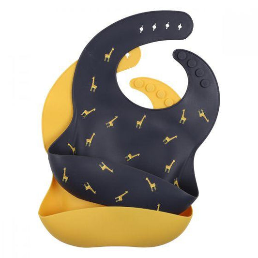 Minihaha Silicone Bibs 2pk Giraffe-Aster & Ruby