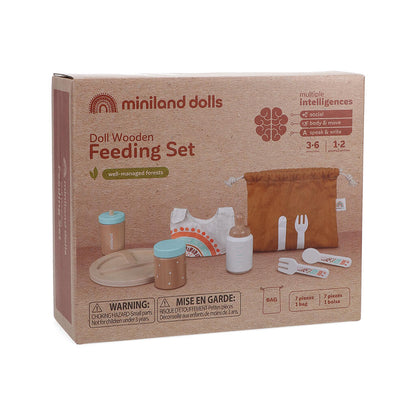 Miniland Doll Wooden Feeding Set